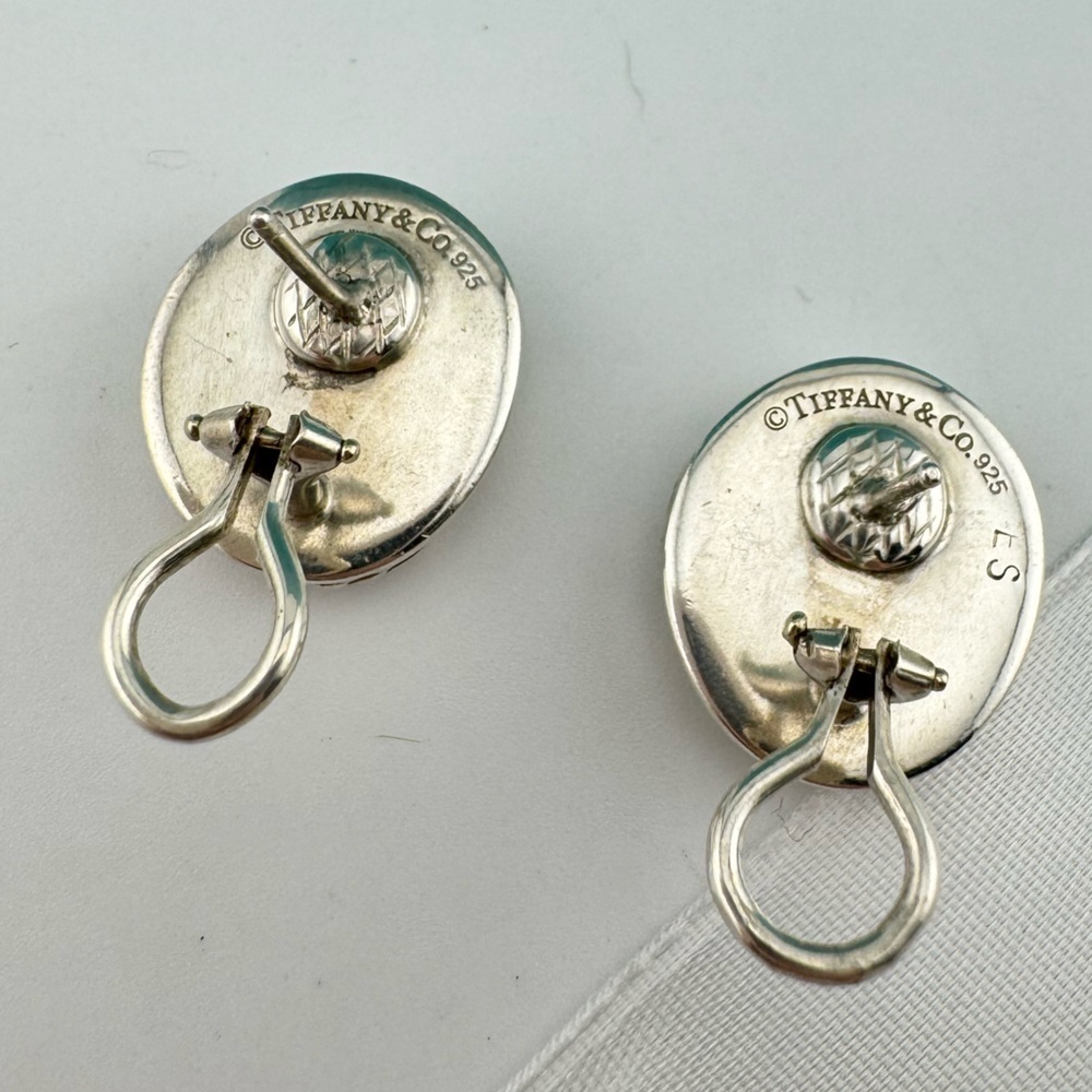 RARE Tiffany & Co. Nature Rose Mother of Pearl Cameo Earrings - Picture 5 of 6